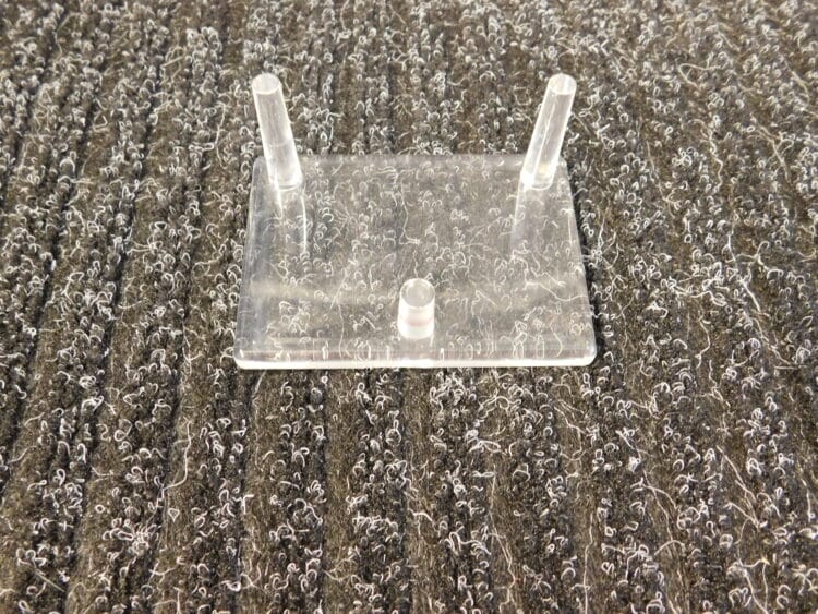Lucite Mount 3 Prong Display Stand 3-1/2x2-1/2